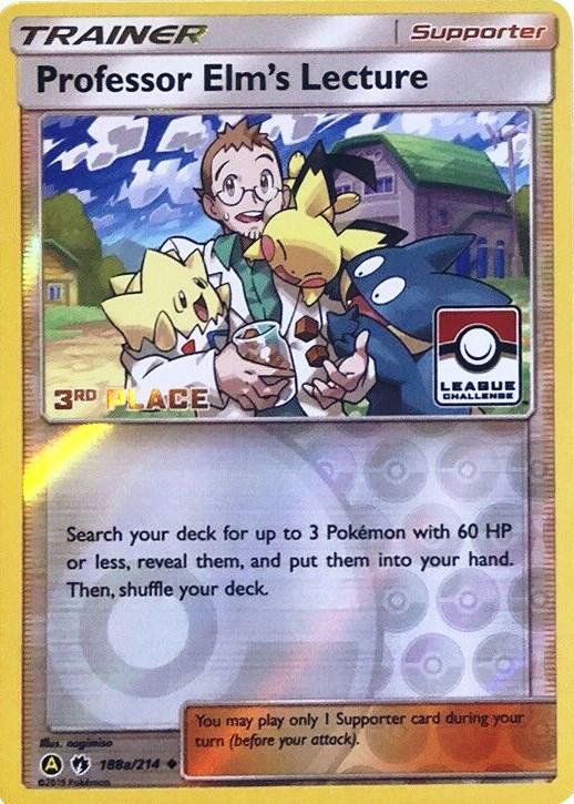 Lost Thunder Professor Elm's Lecture [League-Challenge-3rd-Place] Pokémon card